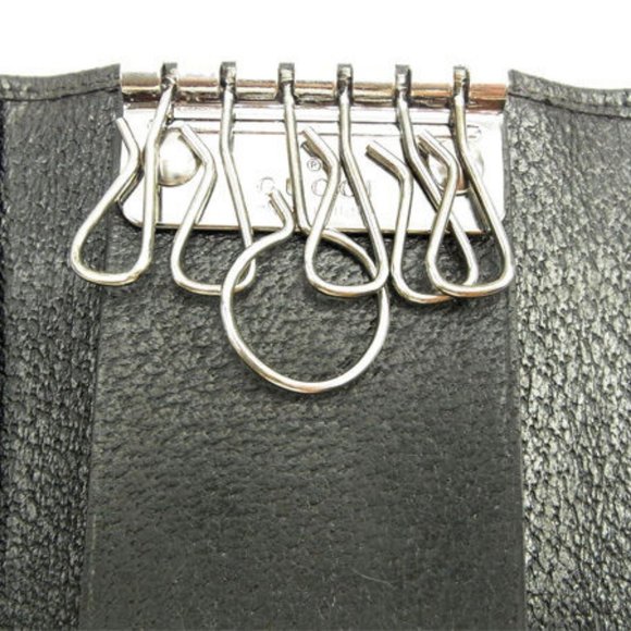 Authentic Gucci Key holder Key case GG Black Silver Woman - Picture 5 of 6